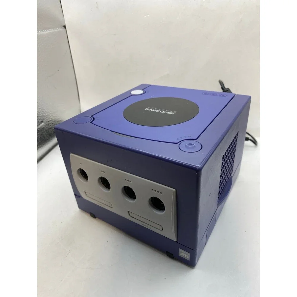 Nintendo GameCube Indigo Purple W OEM Controller DOL-001 Tested Authentic Retro